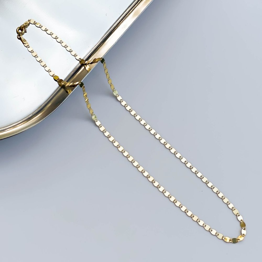18K Gold Vermeil Disc Necklace (16" or 18") - Picture 5 of 11